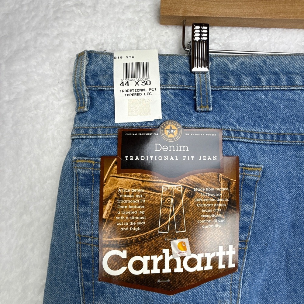 Carhartt Denim Traditional Fit Straight Leg‎ Jeans Mens 44x30 B18 STW NWT NOS